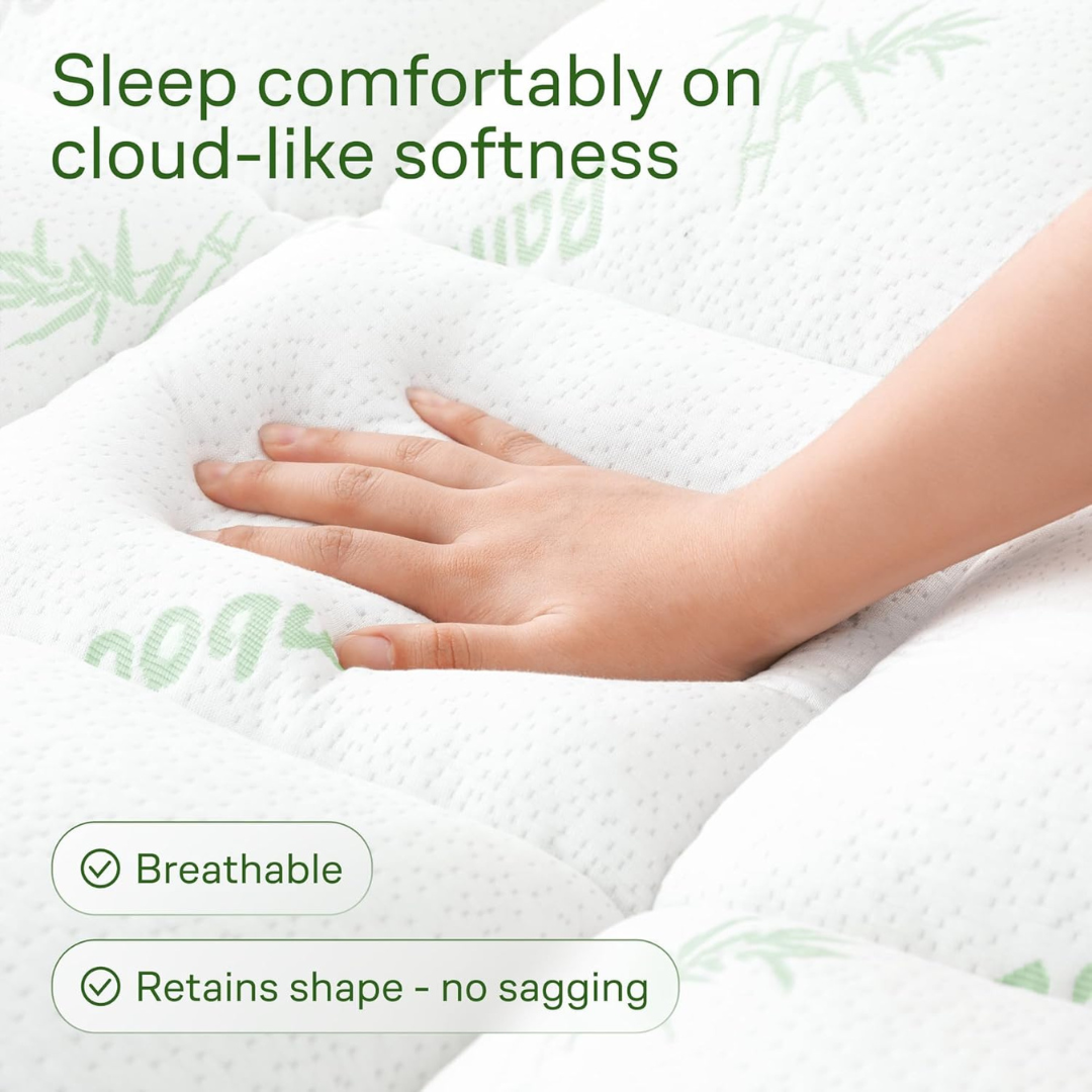 Premium Bamboo Cooling Mattress Topper