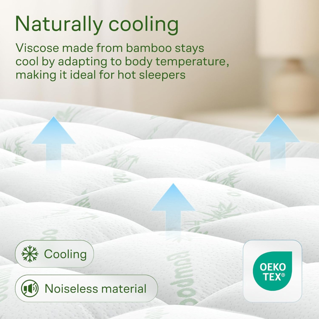 Premium Bamboo Cooling Mattress Topper
