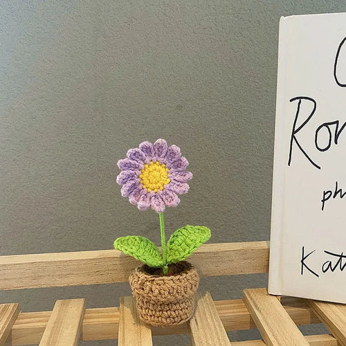Mini Crochet Daisy - Purple