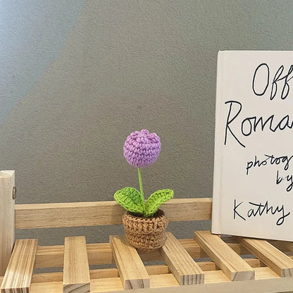 Mini Crochet Tulip - Purple
