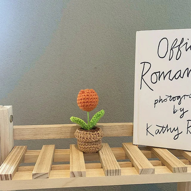 Mini Crochet Tulip - Orange