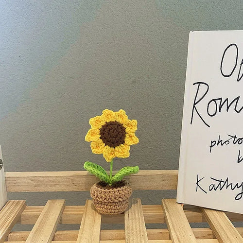 Mini Crochet Sunflower