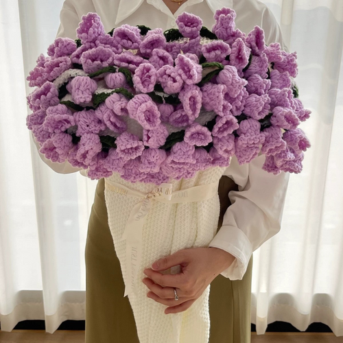Purple Tulip Bouquet Blanket