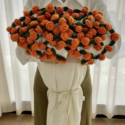 Orange Rose Bouquet Blanket