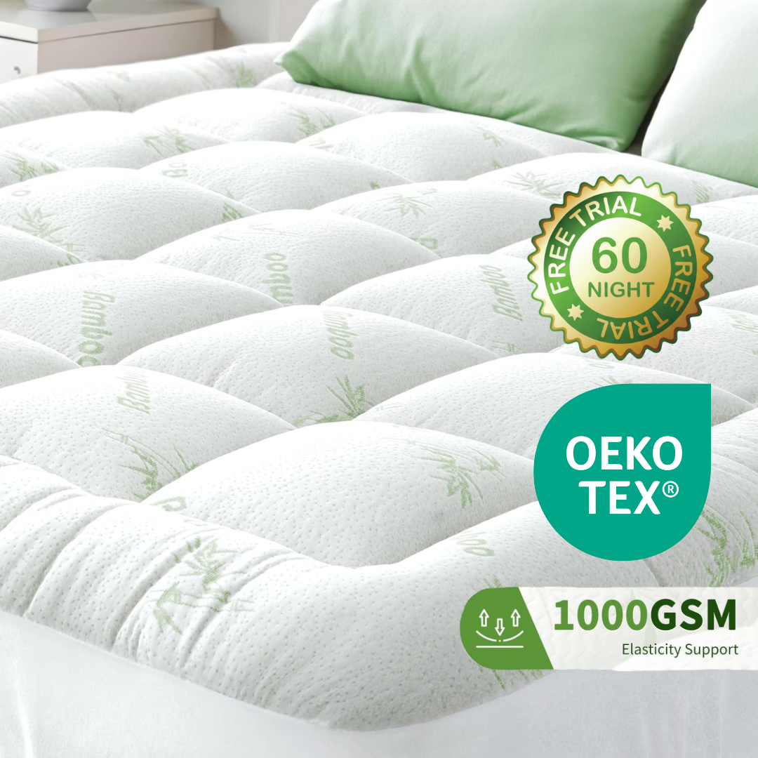 Premium Bamboo Cooling Mattress Topper