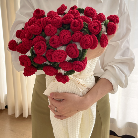 Red Rose Bouquet Blanket